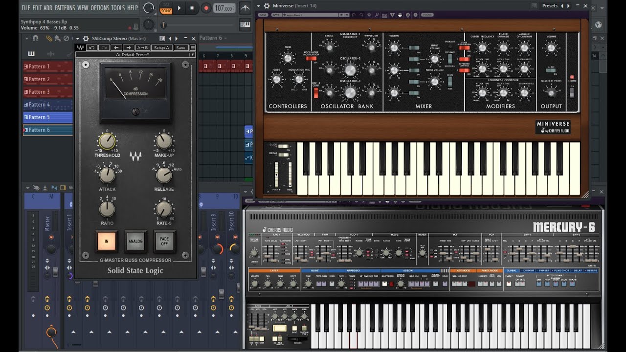 4 SynthPop bass presets for Cherry Audio Miniverse - Di Alessandro Anthems Sounds