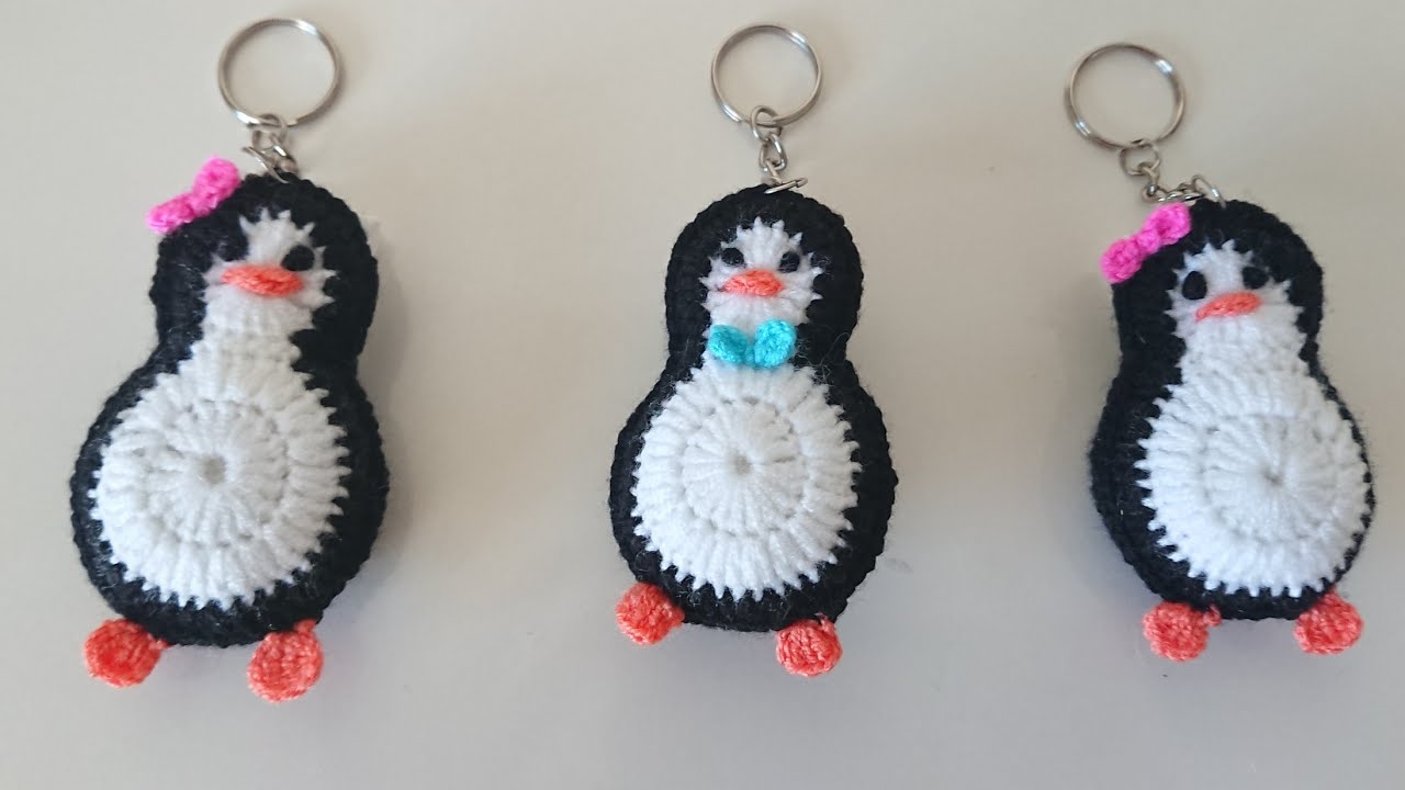 TIĞ İŞİ EN KOLAY PENGUEN ANAHTARLIK  🐧 🐧 🐧 tasarım 👉 @sevilay uysal örgüleri knit penguin keychain