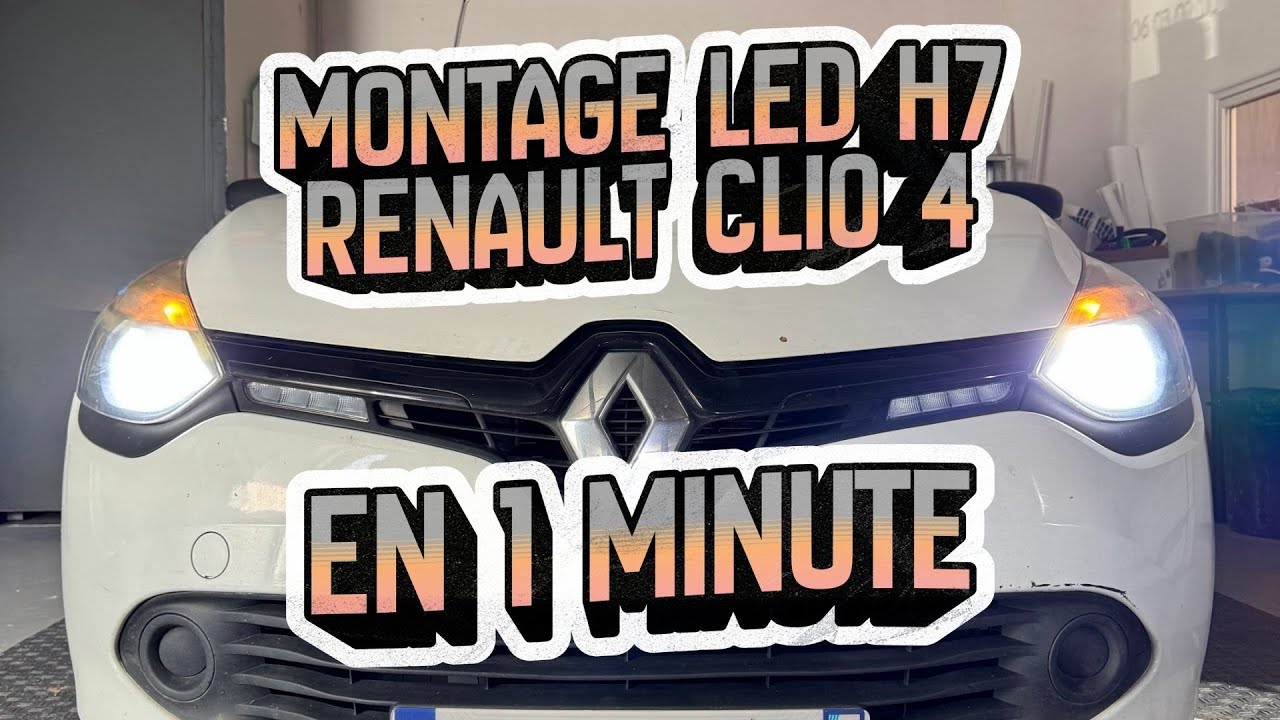 Montage LED H7 Renault Clio 4 - Installation H7 feux de croisement