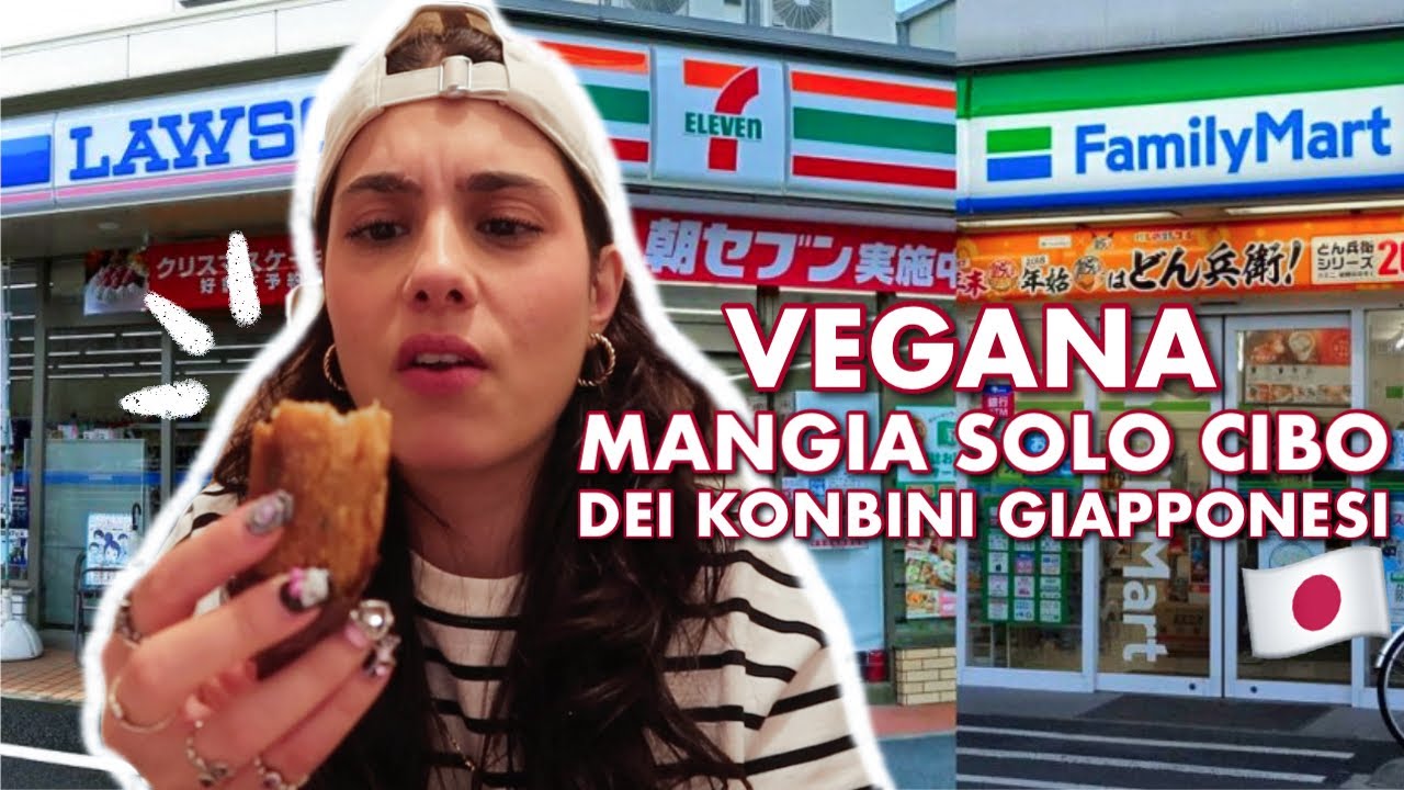 vegana mangia SOLO nei konbini in giappone 🇯🇵 per un giorno spendendo meno di 10€