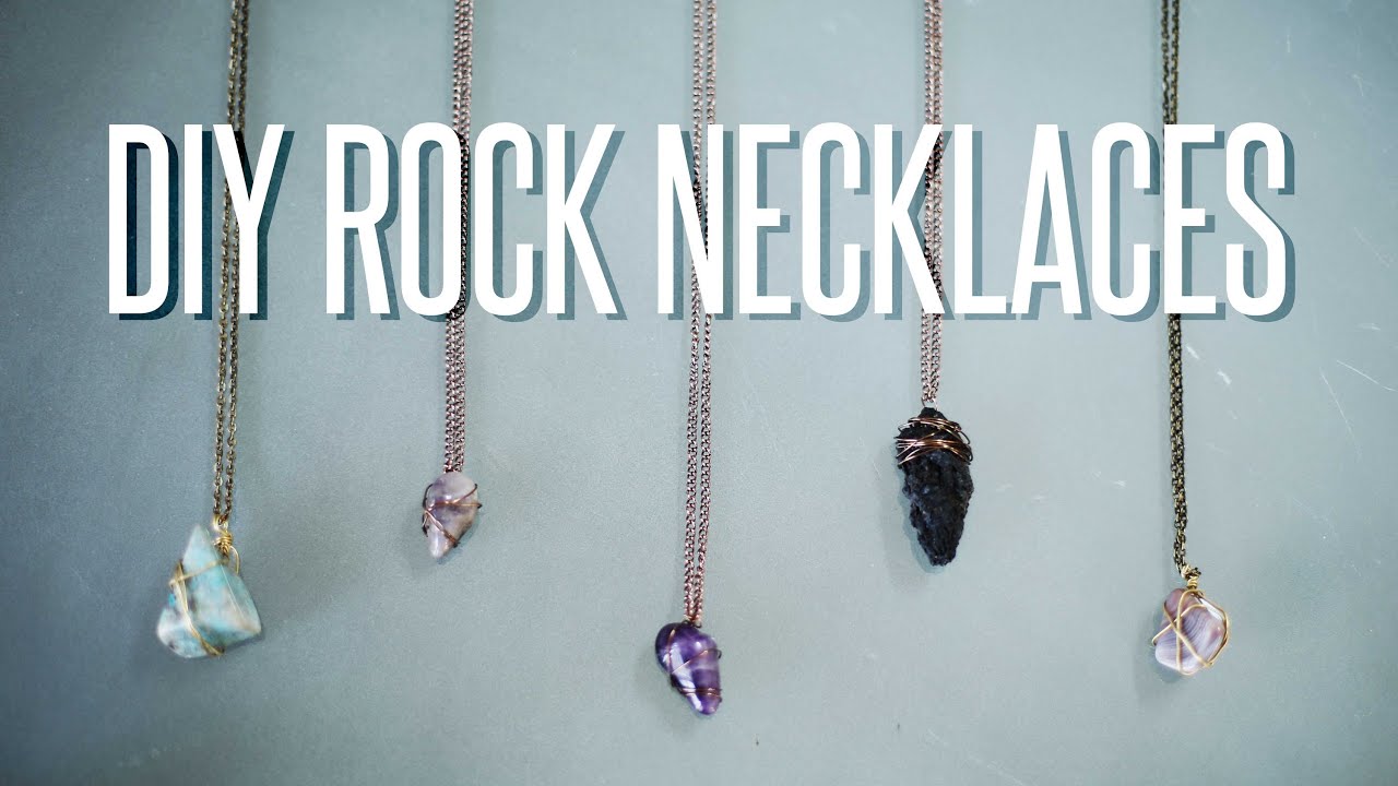 DIY WIRE WRAPPED ROCK NECKLACE