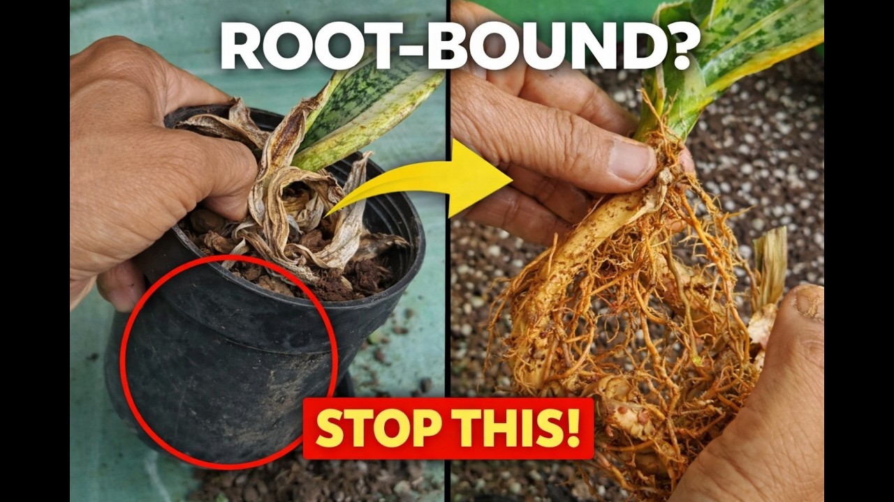 How to Save a Root-Bound Snake Plant | Fix Poor Soil | Step-by-Step Repotting Guide