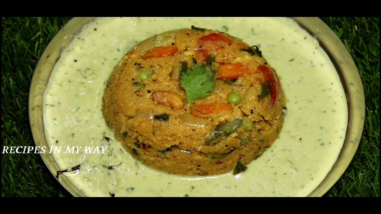MASALA UPMA - UPMA - மசாலா உப்புமா - BREAKFAST RECIPE - VEGETABLE RAVA UPMA
