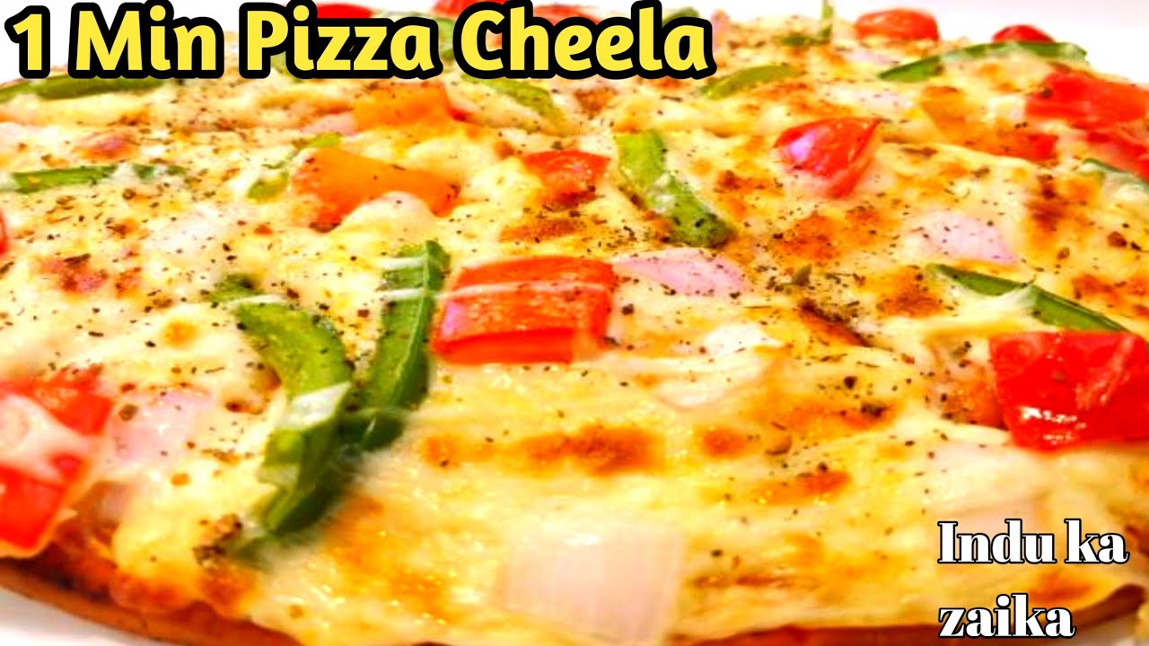 Atta Pizza Cheela Recipe | Wheat Flour Veg Pizza Cheela | Instant Breakfast Recipe |Indu Ka Zaika 