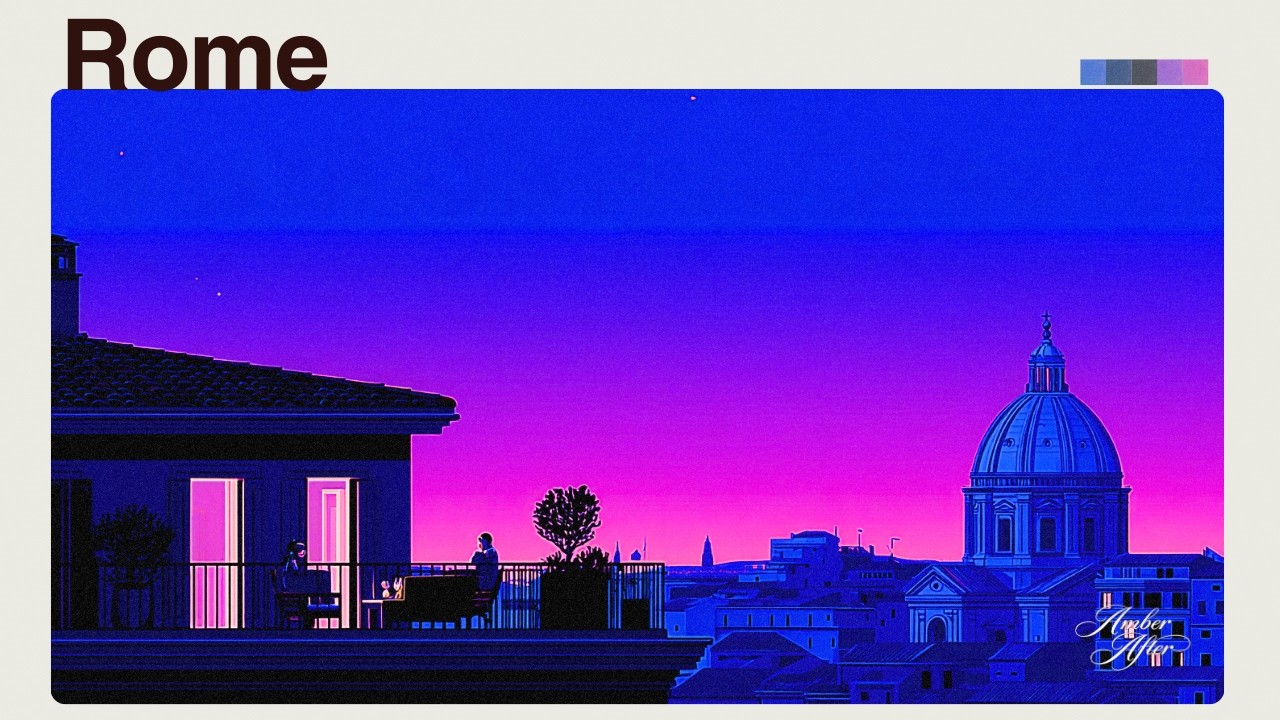 Deep Jazz House Mix | Rome Rooftop at Sunset | Focus, Study & Late Night Chill