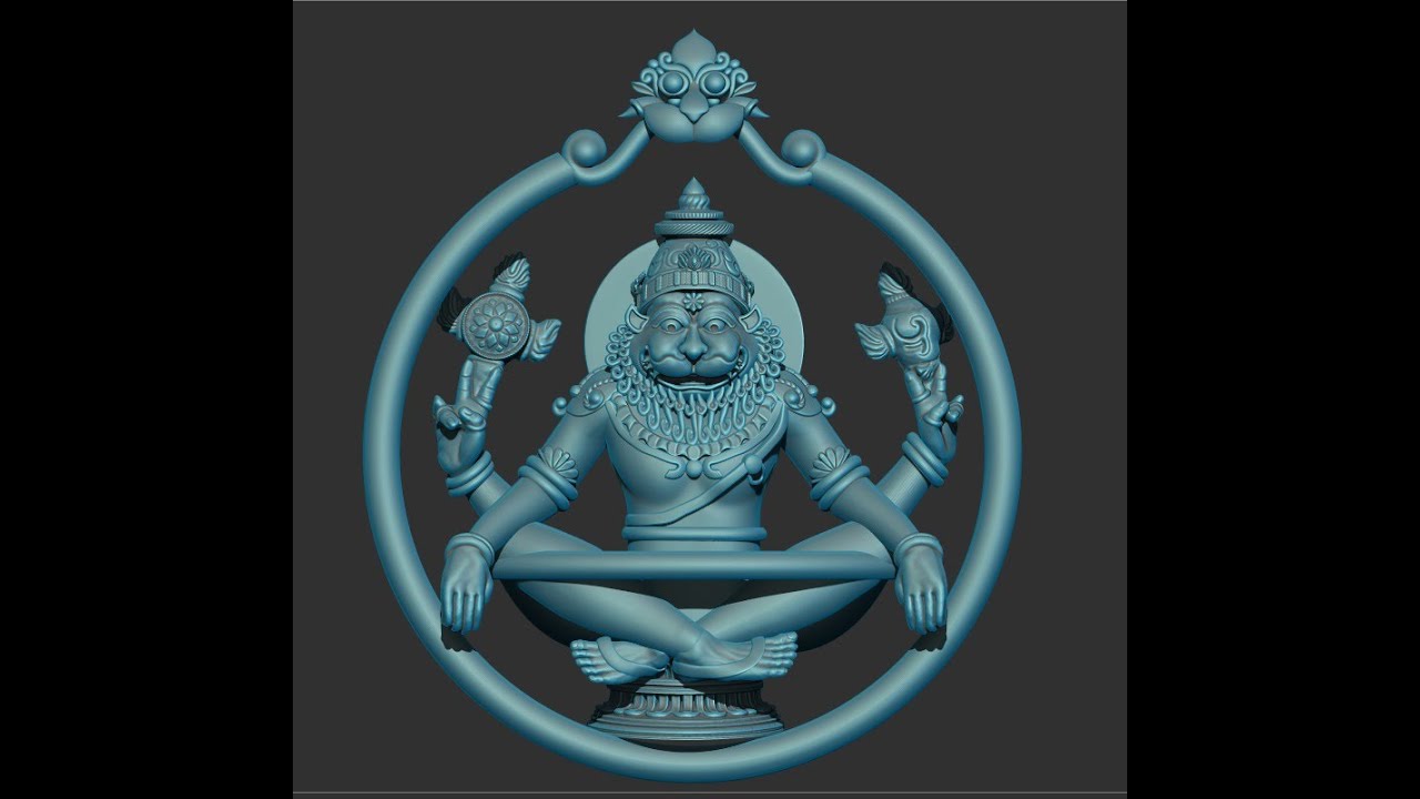 Yoga Narasimha Designing Timelapse | Jewelry Design in Tamil | Zbrush in Tamil |