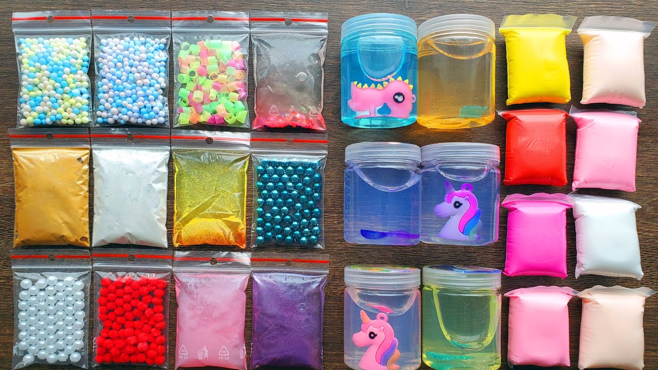 Making Relaxing Slime with Bags and Clay - Izabela Stress