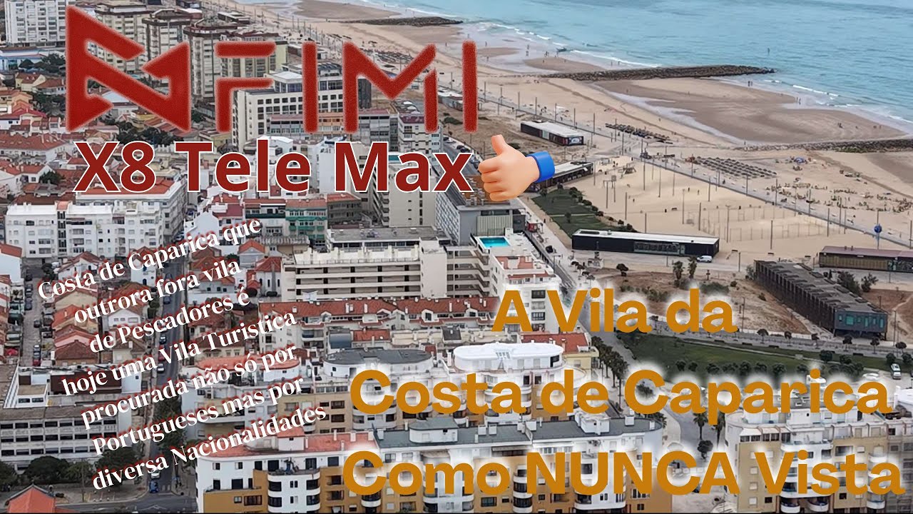 FIMI X8 Tele Max: Vistas Aéreas da Costa de Caparica através de uma Lente Sony