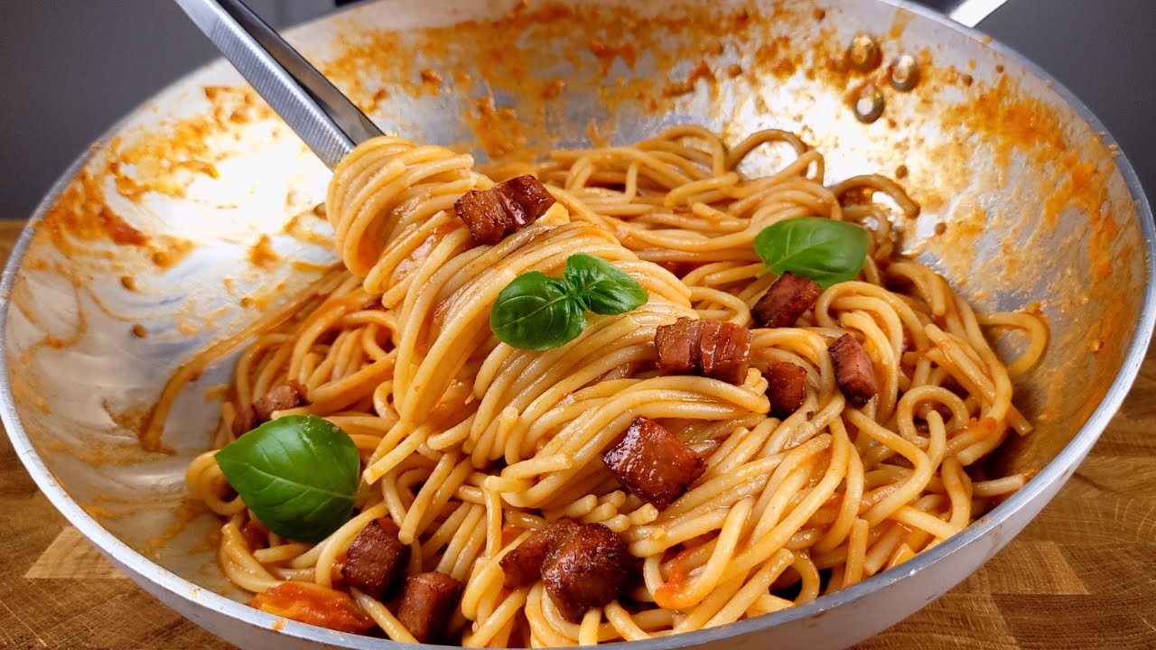 Знаменитые итальянские спагетти, которые сводят с ума весь мир. Лучший рецепт летней пасты.