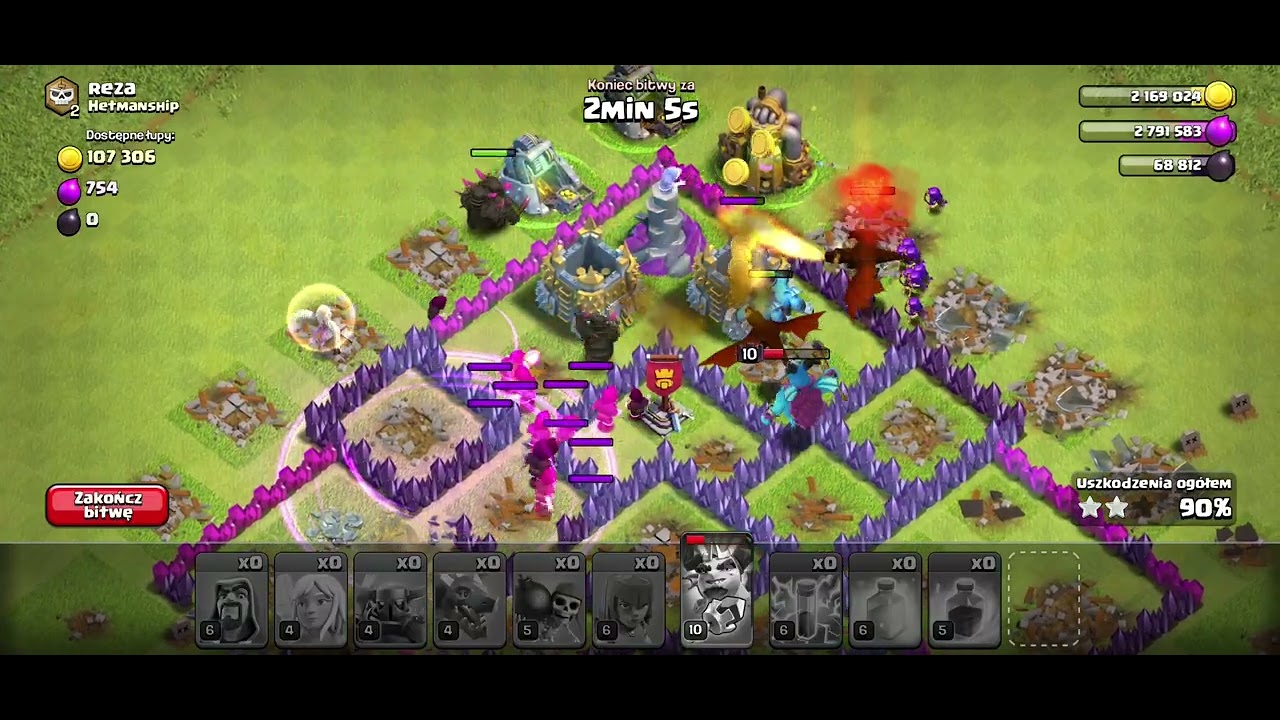 Najeżdżanie wioski Clash of clans część3