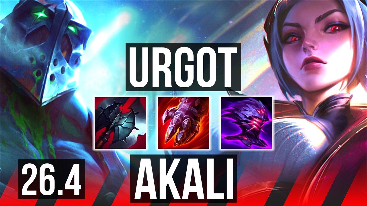 URGOT vs AKALI (TOP) | KR Master | 26.4
