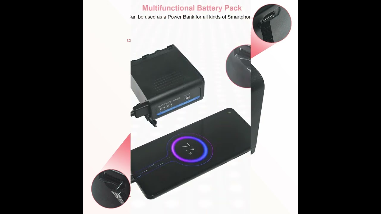 DMKPower  NP-F970 9800mAh  Battery With USB Charger  Compatible  Sony Camera & Video Light Monitor