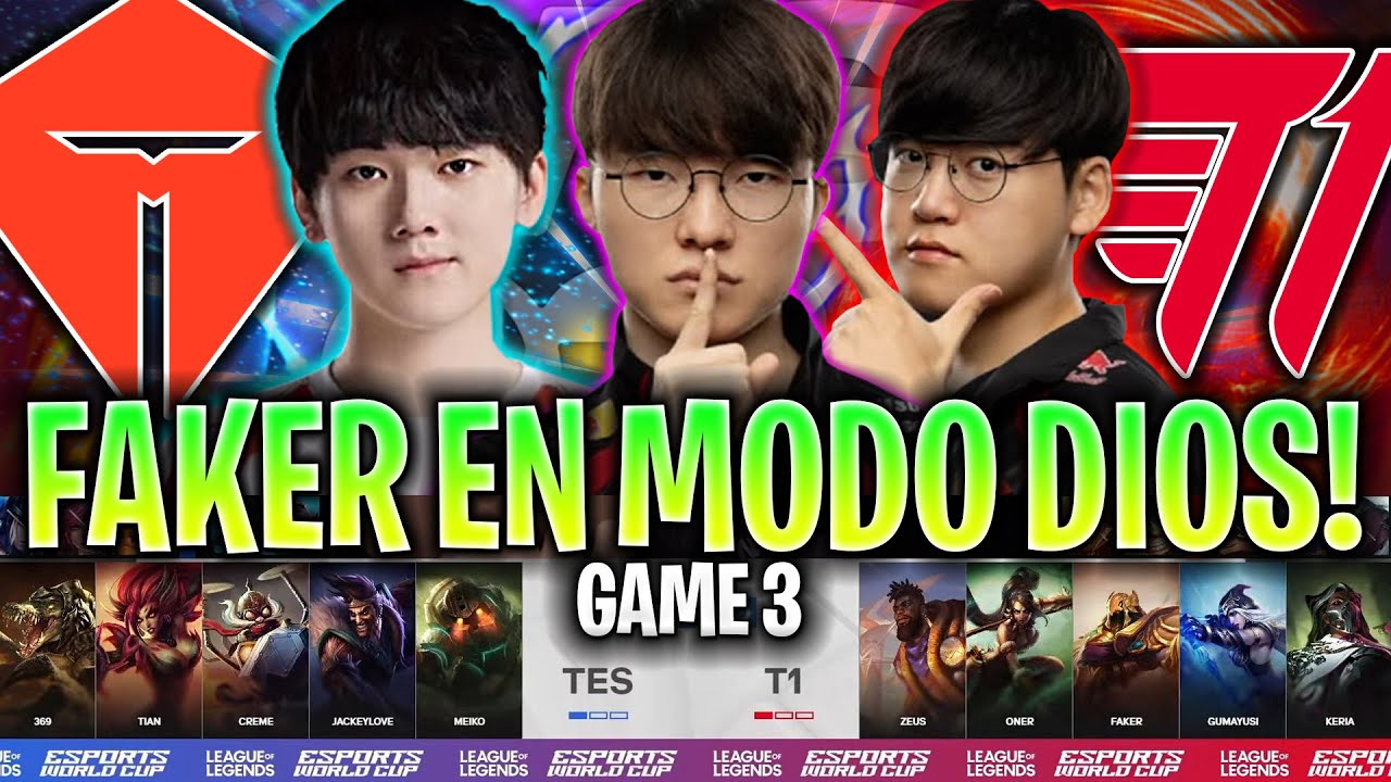 FAKER ACTIVA SU MODO DIOS EN LA PARTIDA MÁS ÉPICA! - TES vs T1 Game 3 FINAL EWC 2024 en Español