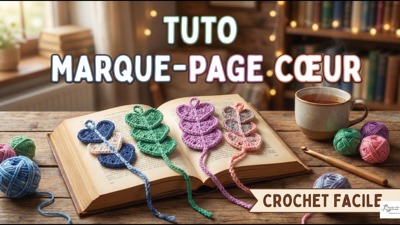 Tuto marque page coeur au crochet
