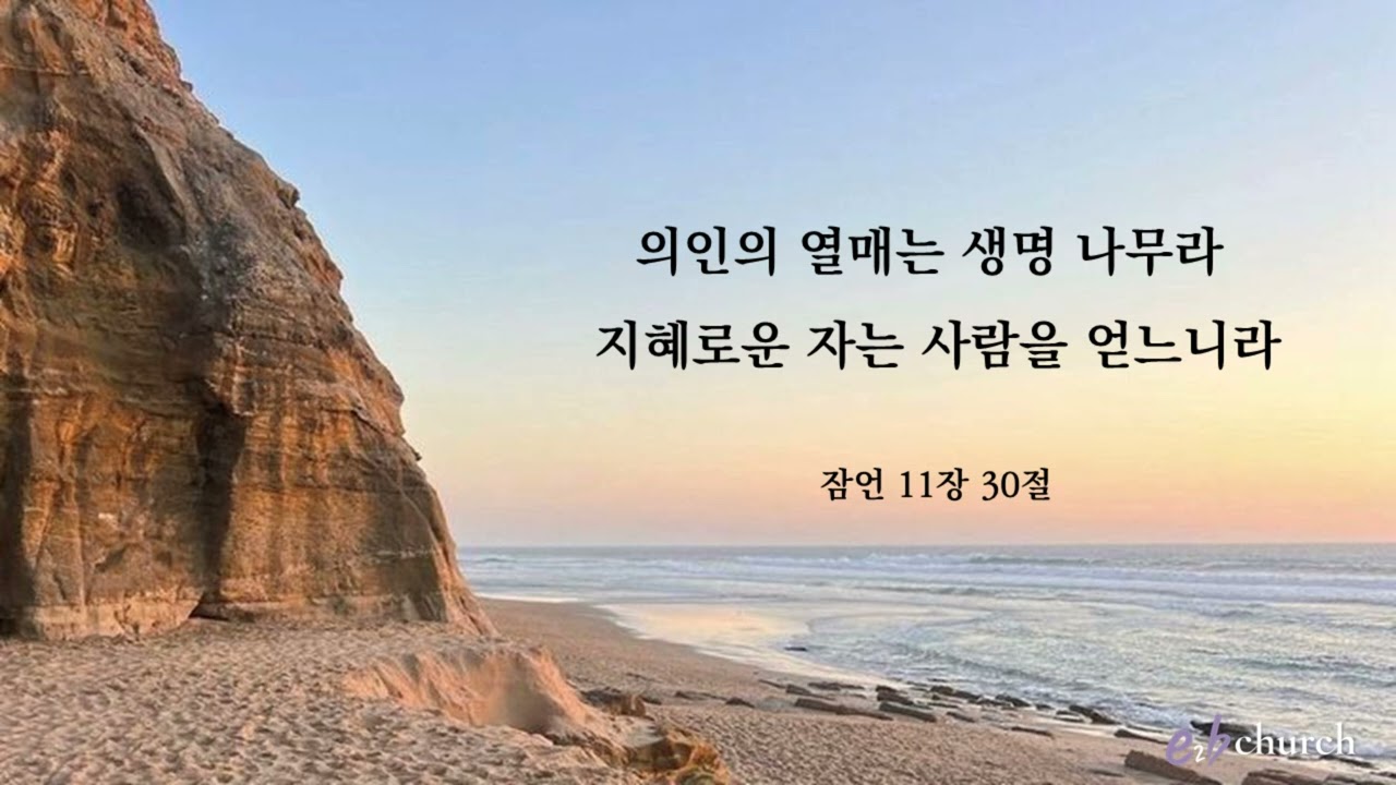[잠언11장30절]기도묵상버전