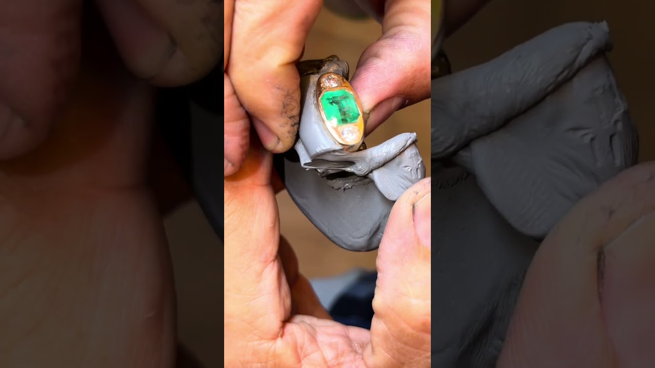 Statement Colombian Emerald Ring 4.24 Carat Emerald With Diamond Accents High Jewelry Design