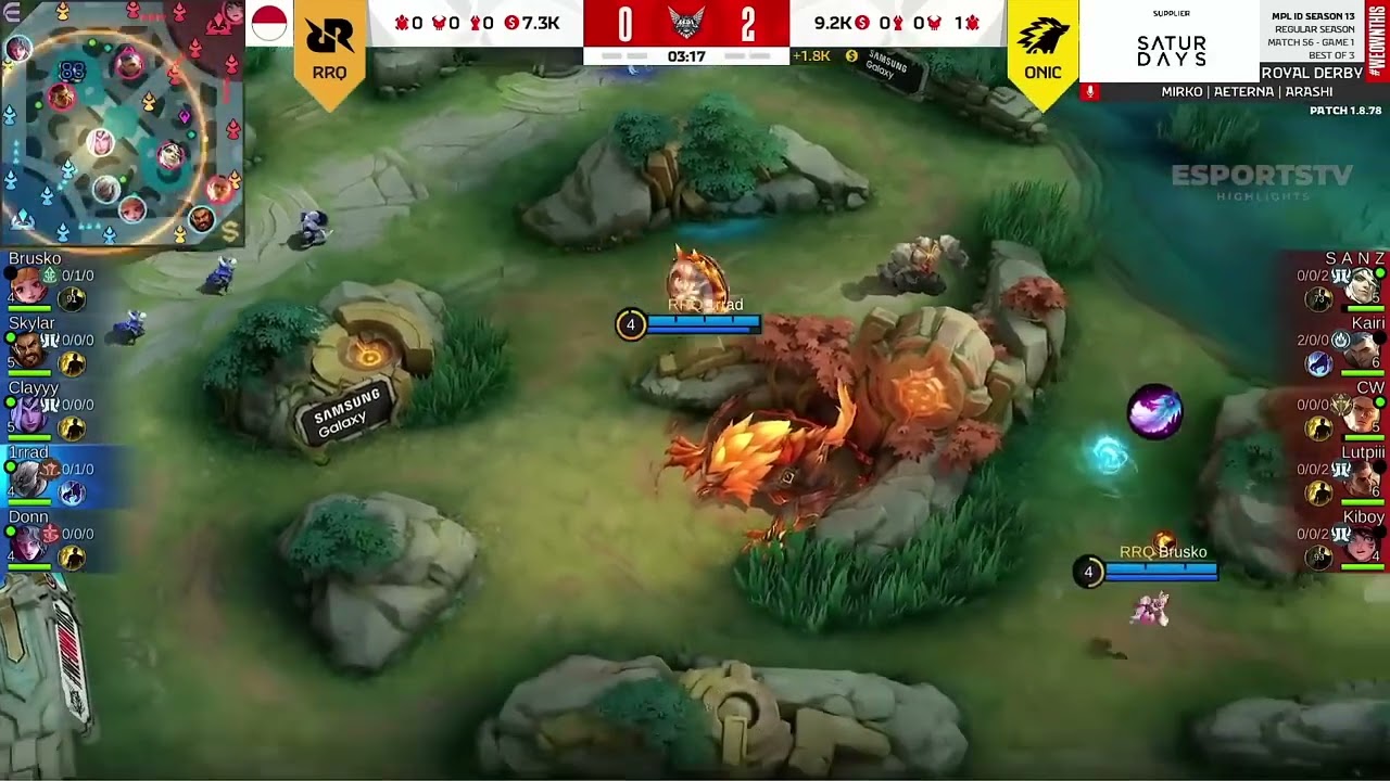 ONIC VS RRQ HOSHI | GAME 1 MPLID S13 WEEK 7 #mpls13 #mplindonesia #mobilelegends