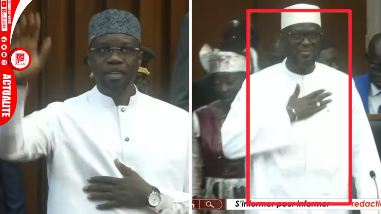 Arrivée de Sonko à l' Assemblée accompagne de El Malick Ndiaye