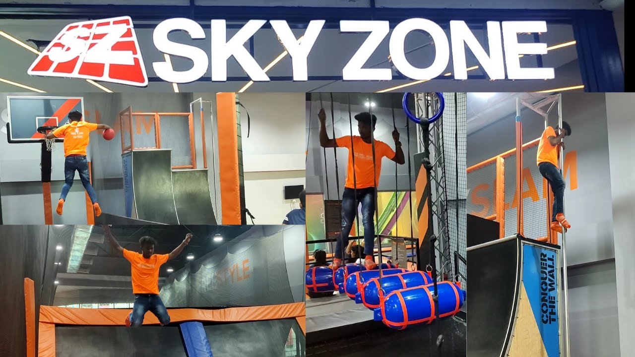 Indoor Trampoline Park || Sky Zone || Sarath City Capital Mall