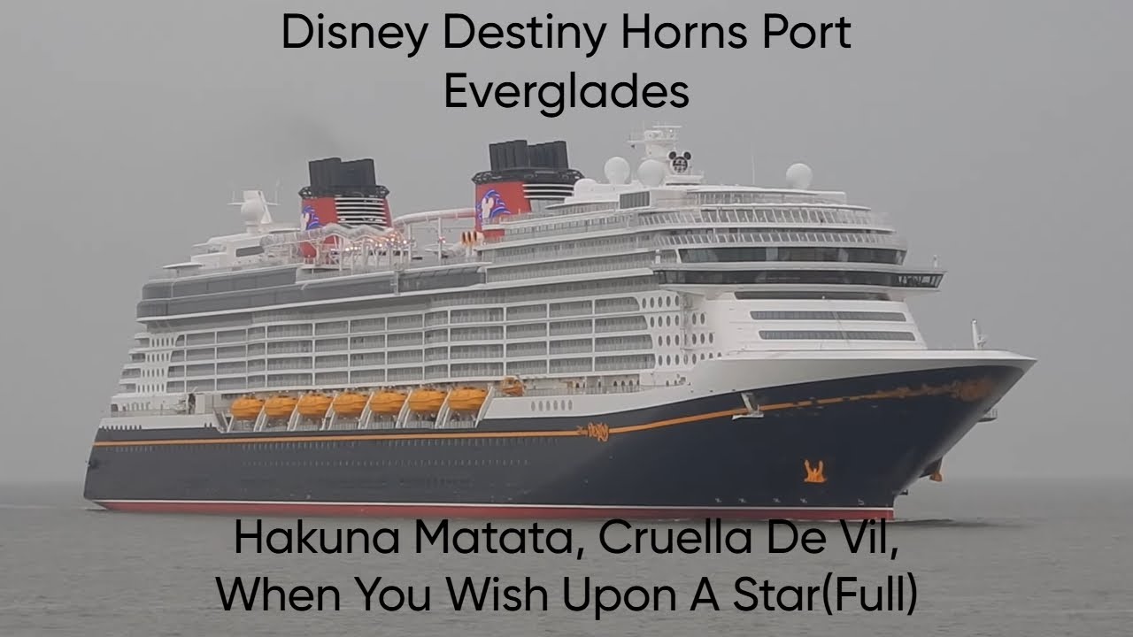 Disney Destiny Musical Horns While Leaving Port Everglades in December