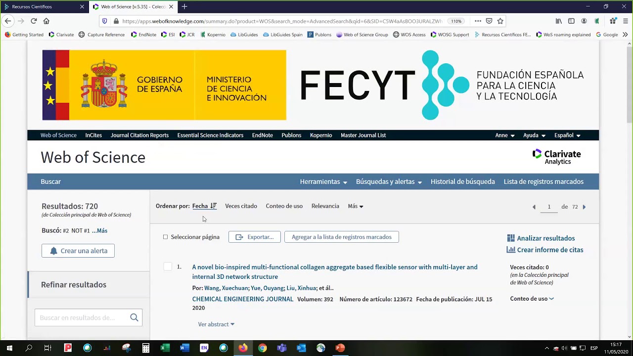 Curso 2  - Hacer búsquedas avanzadas en la Web of Science
