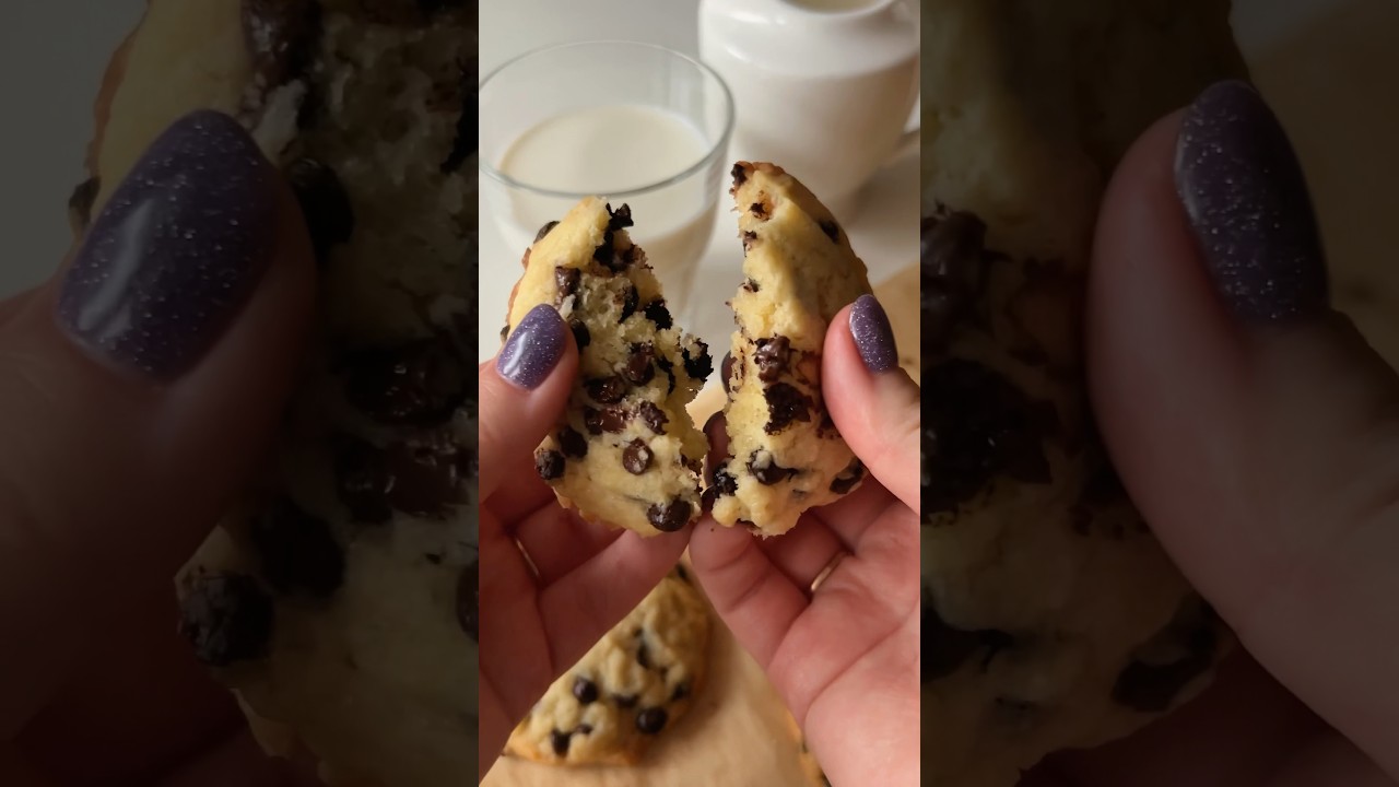 Американское печенье cookies с шоколадом🍪 очень вкусно с молоком! #рецепты #печенье