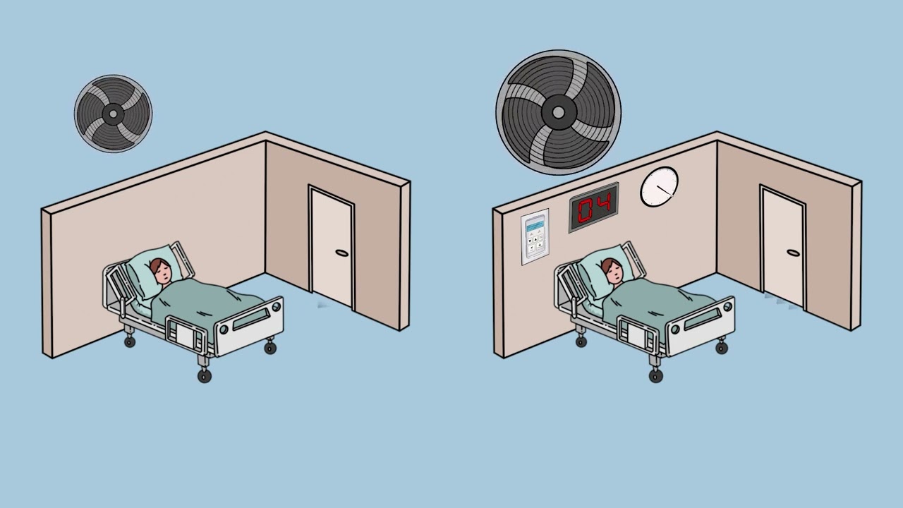 Second best IPC scenario, exhaust air to the corridor   Spanish