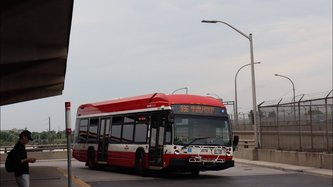 (Ride Video) TTC route 996 Wilson Express on 2019 Novabus LFS HEV 3576