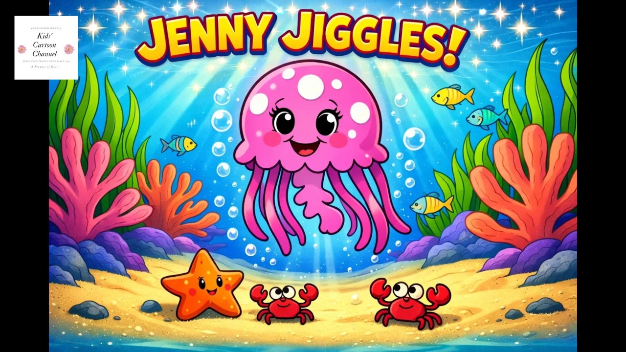 🌊 Jenny the Jellyfish Jiggles! | Cute Ocean Cartoon Song for Kids 🐠✨