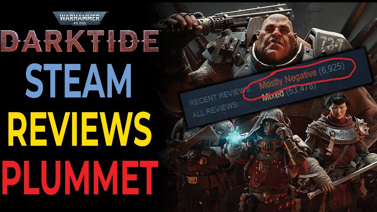 Darktide Steam Reviews PLUMMET to MOSTLY NEGATIVE!!