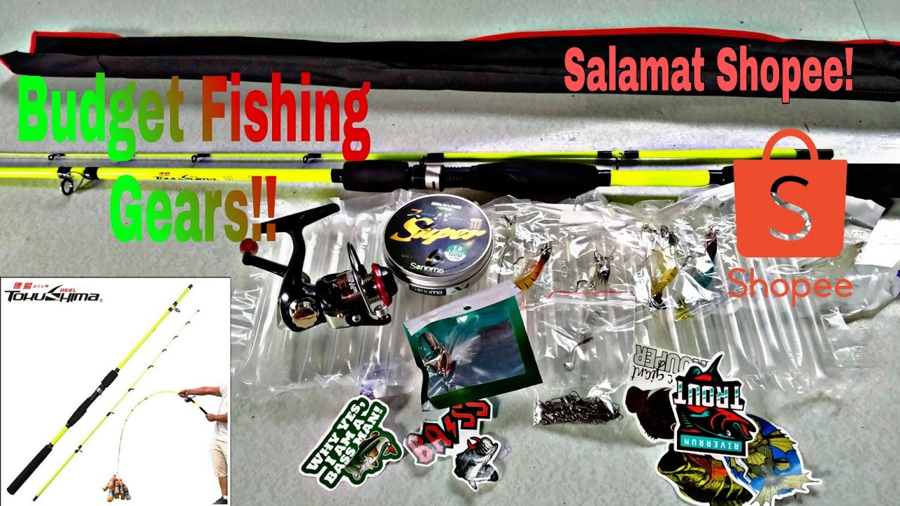 Shopee Fishing Set up/Tokushima Rod, Reel 500series,Lures, Line/ Budget Fishing set up for Beginners