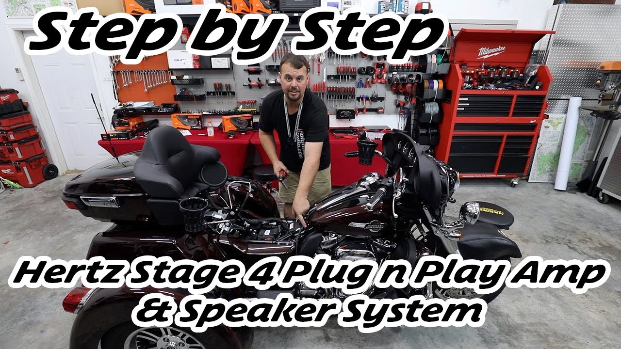 Step by step Installation Hertz Stage 4 Plug n Play Amp System on a 2022 Harley Davidson Tri Glide