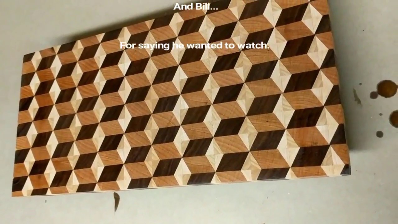 End Grain 3D Cutting Board
