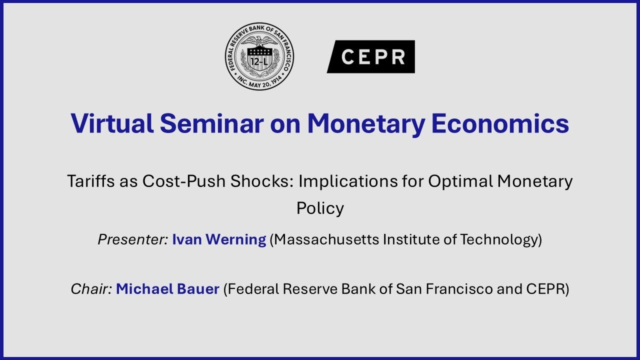 Virtual Seminar on Monetary Economics - Ivan Werning (Massachusetts Institute of Technology)
