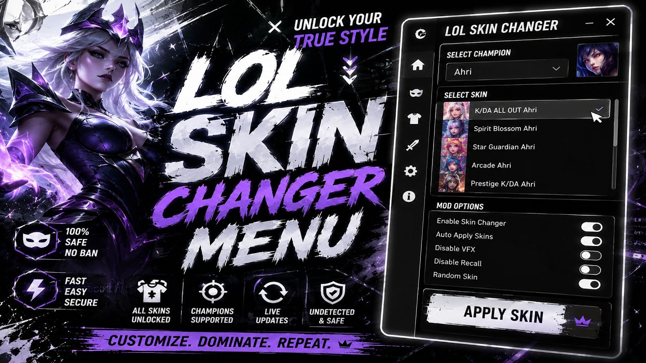 LoL Skin Changer | LoL Custom Skin | UNDETECTED, ALL SKINS UNLOCKED + How to Install (Safe Method)