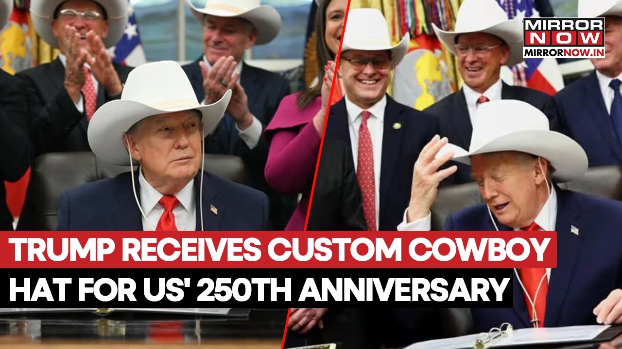 Trump Honored With Custom Cowboy Hat During America’s 250th Anniversary Events | Watch Video