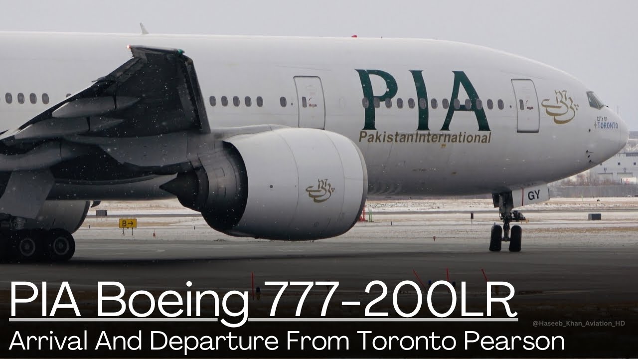 PIA Boeing 777 ARRIVAL And DEPARTURE From Toronto Pearson! 