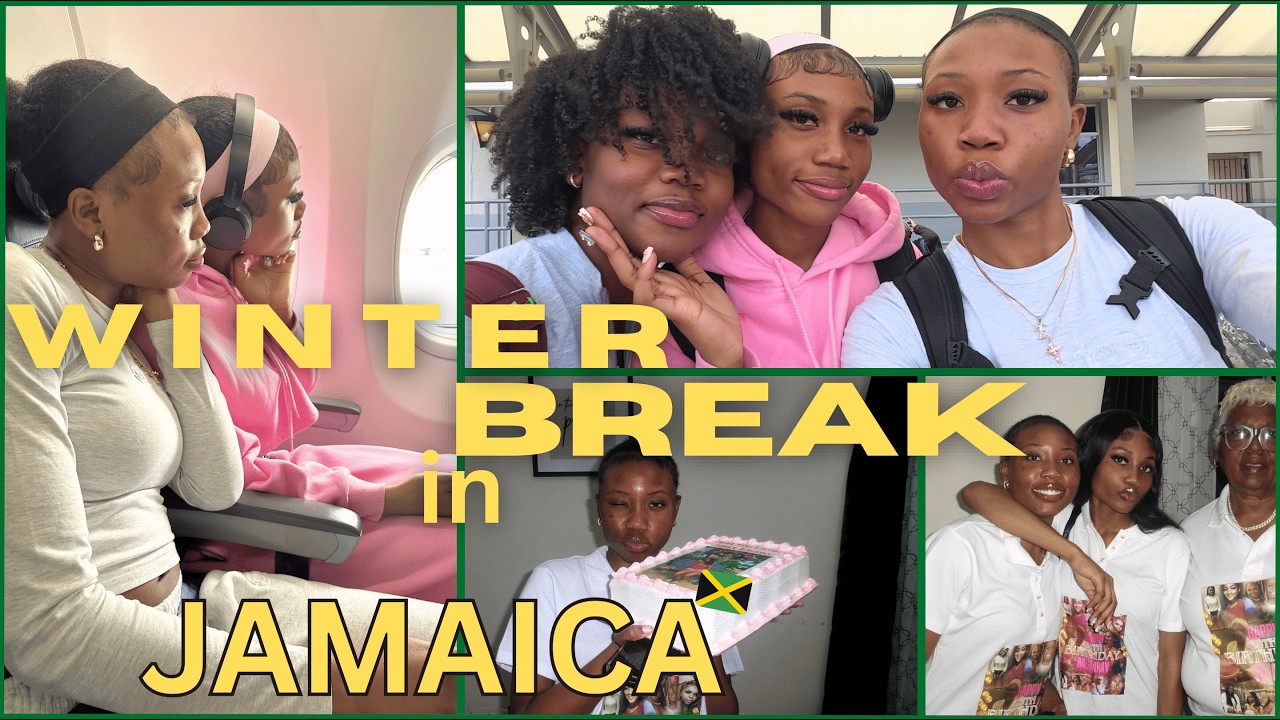Spending My Winter Break In JAMAICA | Hair Transformation | Surprise Party | Late Night Beach|+more