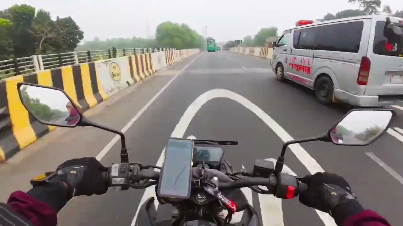 Faridpur to Postogola with my HERO XTREME 125R. HYPERLAPSE Video.