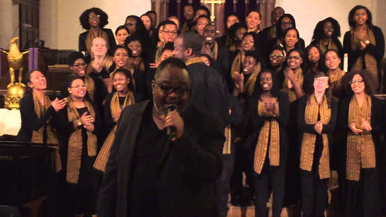 Kenny Bobien with Harvard's Kuumba Singers performing I Shall Not Be Moved