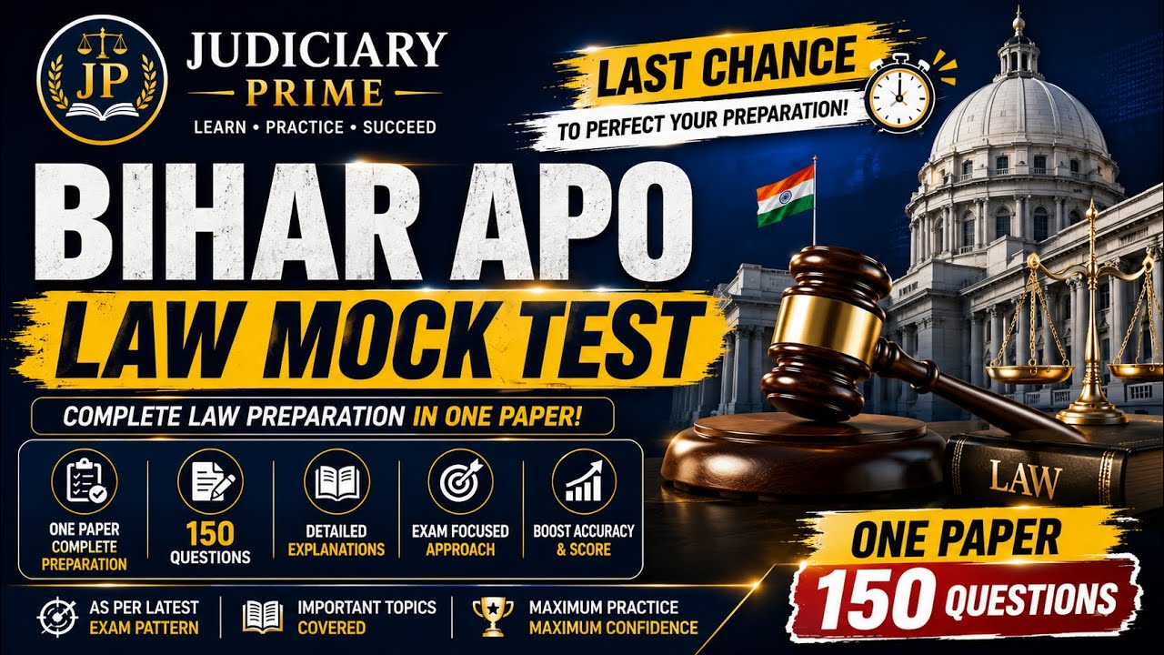 BIHAR APO MOCK TEST #biharapo2026 #apoexam #exam #law 