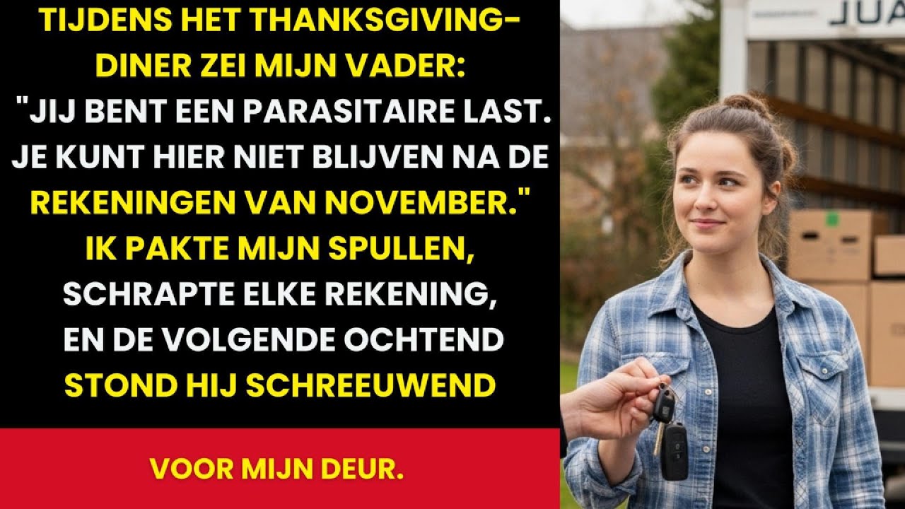 Tijdens het kerstdiner zei mijn vader: ‘Je bent een last, je mag hier niet blijven’. Dus vertrok ik