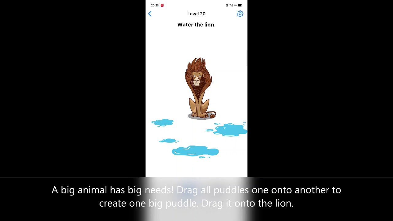 Water the lion Easy Game Level 20