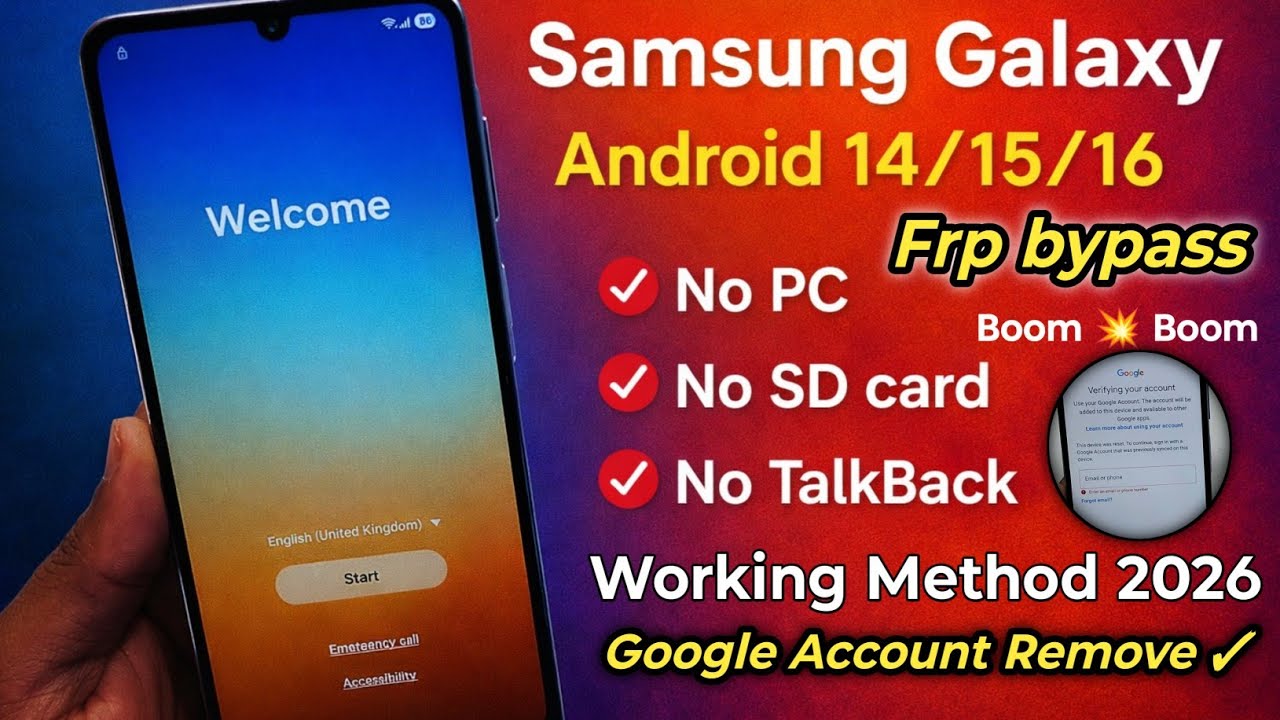 🔥Samsung FRP Bypass || Complete Guide 🚀 Android 14-15 -16 || Latest Security Patch ❌ SD Card | No PC