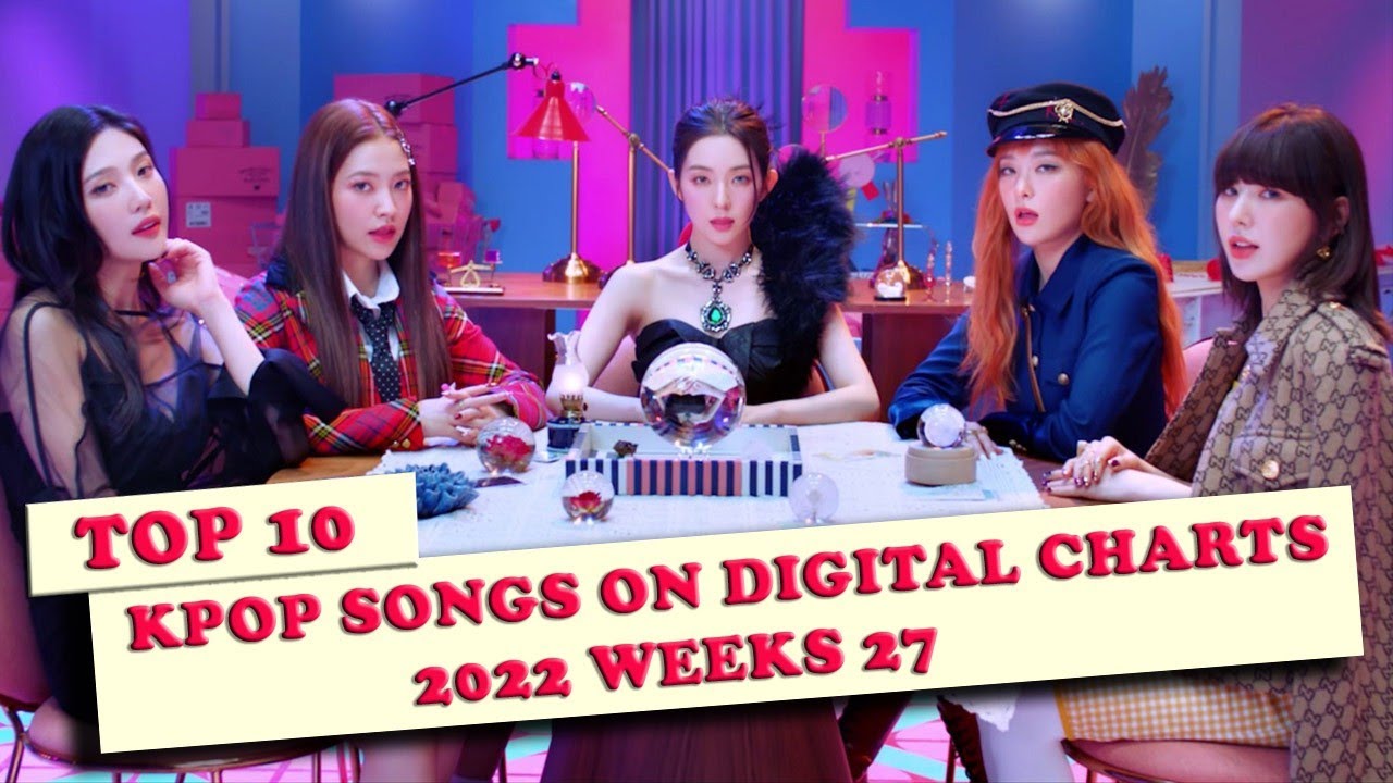 Kpop songs on digital chart of 2022 week 27 (top 10). #ive #lovedive