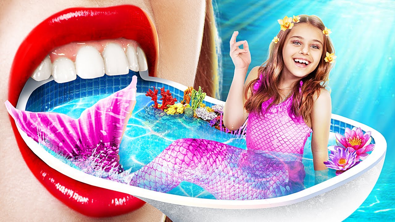 ¡Cola de Sirena en la Vida Real! ¡Construimos un Parque Acuático en Casa!