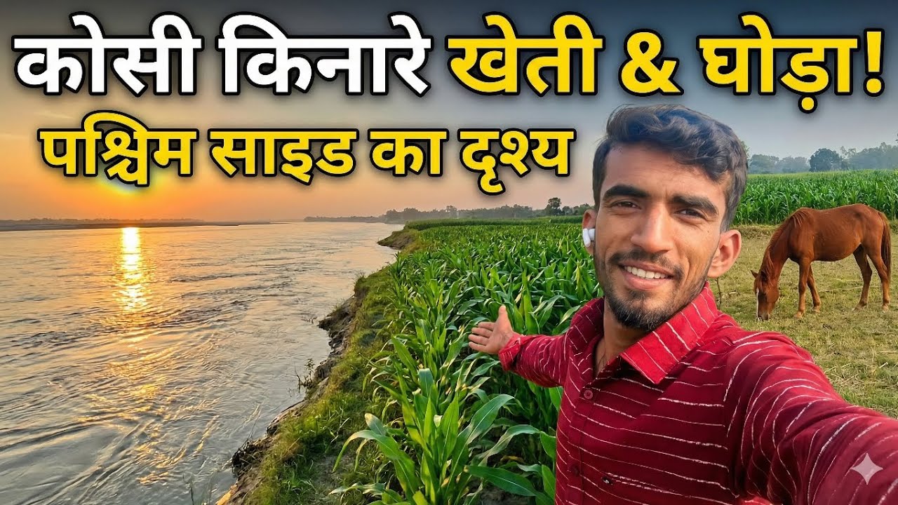 कोसी किनारे ये क्या दिखा? 😱 कोसी नदी के पश्चिम साइड का अद्भुत दृश्य!