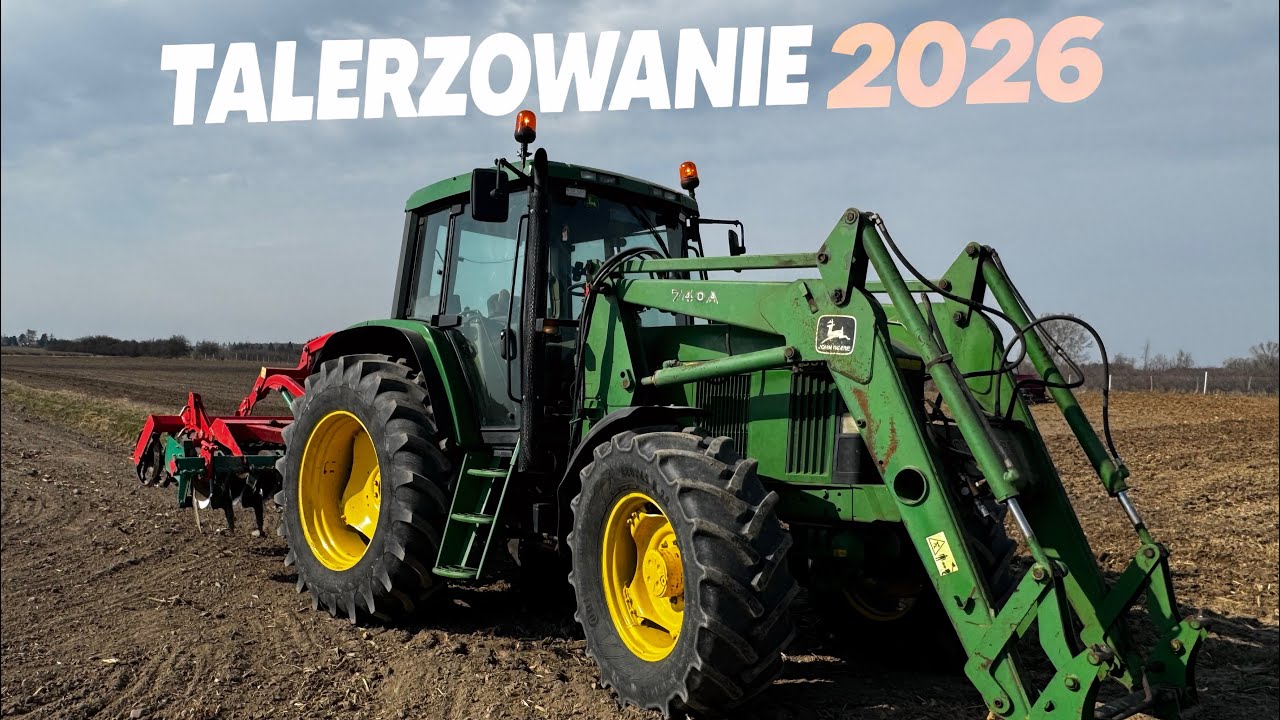 Дискование 2026★Johndeere6610&Agromasz AT30