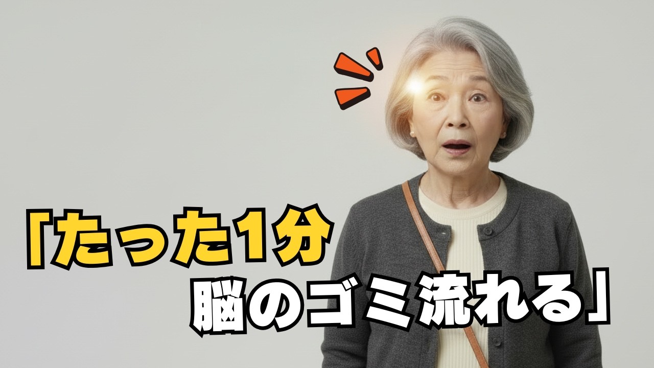 たった1分で脳の老廃物が流れる｜物忘れが増えた人はここ押してください