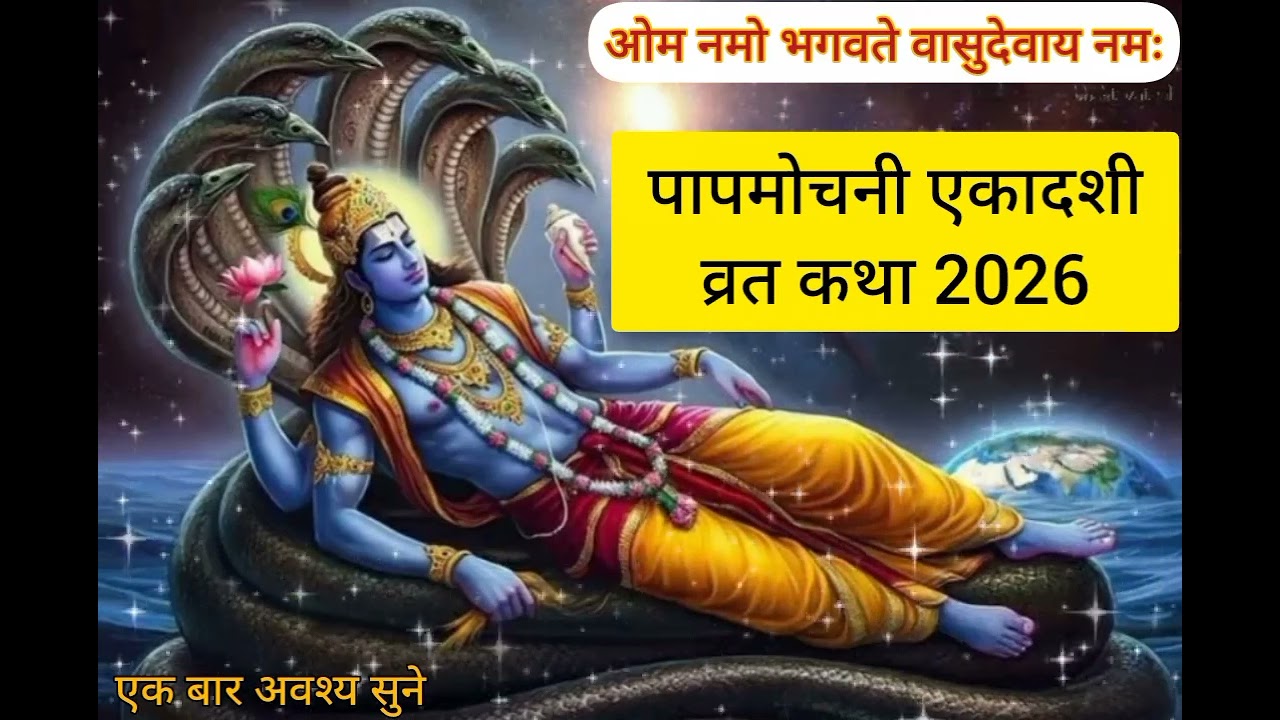 卐 पापमोचनी एकादशी व्रत कथा​  2026 || Paapmochani Ekadashi VratKatha 2026 || एकादशी व्रत कथा​ ||卐